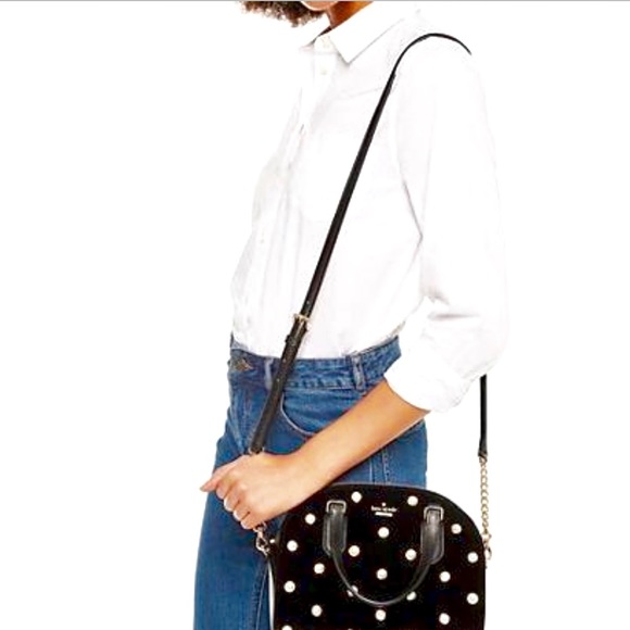 Kate Spade | Laurel Way Velvet Pearl Mini Reiley - Picture 2 of 5